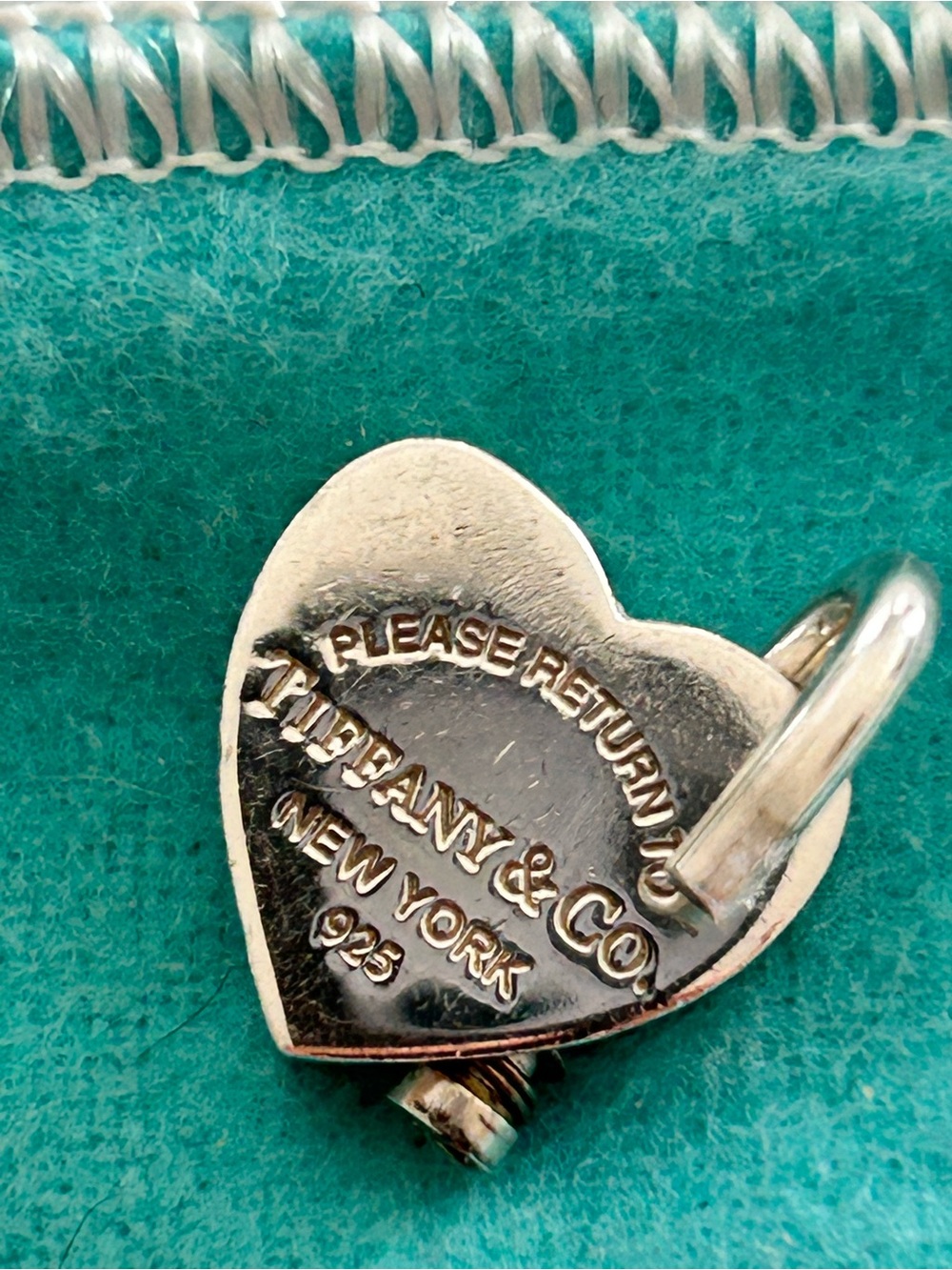 Tiffany & Co. Return to Tiffany Heart Lock Charm .925 Sterling Silver - Picture 10 of 11